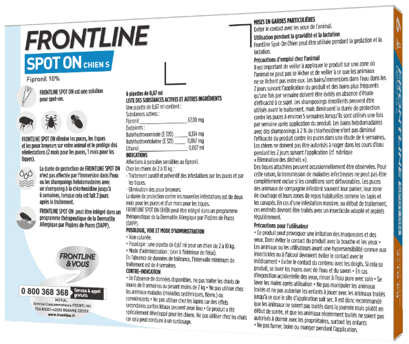 FRONTLINE 2/10KG 6 PIPETTES