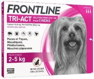 FRONTLINE TRI-ACT 2/5 KG 3 PIPETTES