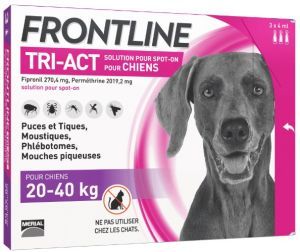 FRONTLINE TRI-ACT 20/40 KG 3 PIPETTES