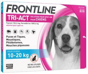 FRONTLINE TRI-ACT 10/20 KG 3 PIPETTES