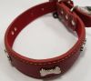 COLLIER CUIR OS ROUGE 40 CM