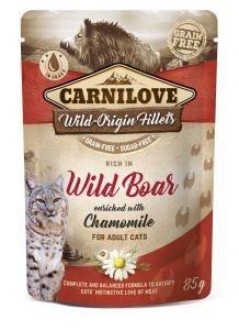 CARNILOVE CHAT POCHON SANGLIER SAUVAGE CAMOMILLE 85 GR