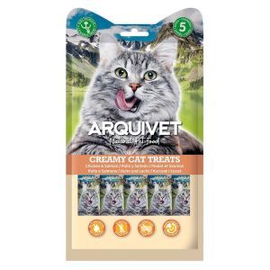 CREAMY CAT TREATS POULET & SAUMON 5 X 14 GR
