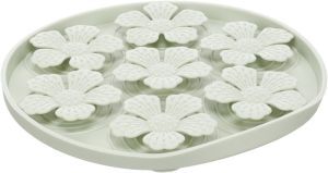 TAPIS A LECHER FLEUR ROND VERT CLAIR  20 CM