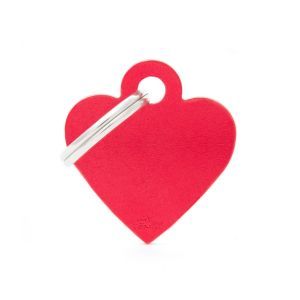 MEDAILLE BASIC ALU COEUR ROUGE PM