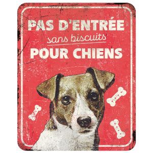 PANNEAU JACK PAS D'ENTRÉE SANS BISCUITS POUR CHIEN