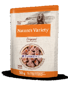 NATURE'VARIETY CHIEN POCHON MEDIUM / MAXI DINDE 300 GR