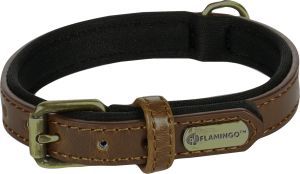 COLLIER SIMILI CUIR AVEC NEOPRENE LYABO BRUN XS