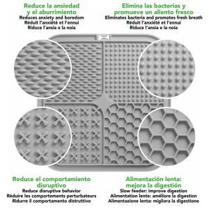 TAPIS A LECHER ET SPATULE GRIS