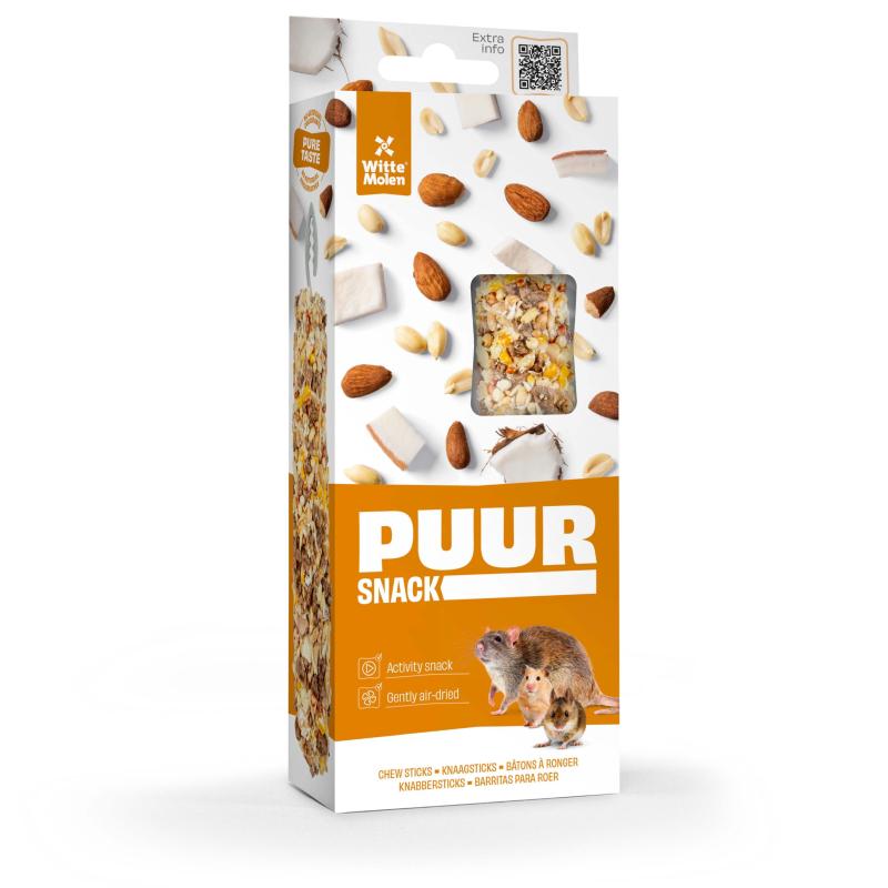 PUUR STICKS RONGEUR CACAHUETTE & AMANDE X 2