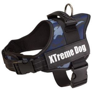 HARNAIS XTREME DOG CAMOUFLAGE BLEU S