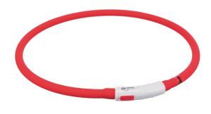 COLLIER SAFER LIFE USB FLAS ANNEAUX LUMINEUX ROUGE