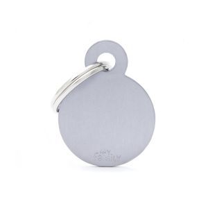 MEDAILLE BASIC ALU CERCLE GRIS PM