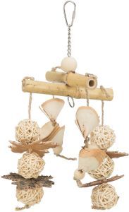 JOUET OISEAUX BAMBOU / ROTIN / BOIS 31 CM