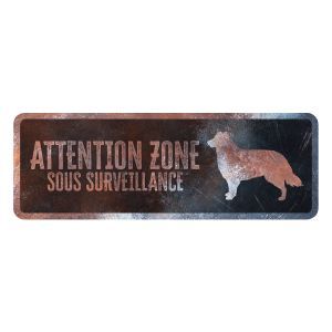 PLAQUE ATTENTION ZONE SOUS SURVEILLANCE