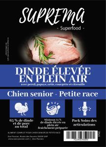 SUPREMA SUPERFOOD PETIT CHIEN SENIOR DINDE 2 KG