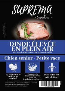 SUPREMA DIETS PETIT CHIEN ÂGÉ DINDE 2 KG