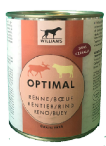 WILLIAM'S OPTIMAL RENNE / BOEUF 800 gr