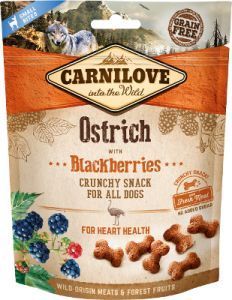 CARNILOVE CRUNCHY SNACK AUTRUCHE MURES 200G