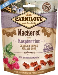 CARNILOVE CRUNCHY SNACK MAQUEREAU FRAMBOISES 200G