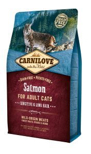 CARNILOVE CHAT POILS LONGS SAUMON 2 KG
