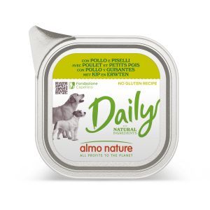 ALMO NATURE DAILY NO GLUTEN POULET ET PETIT POIS 100 GR