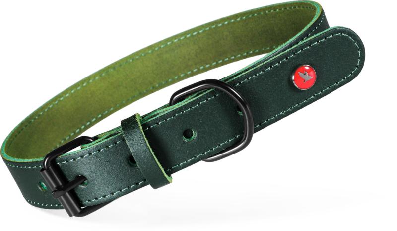 COLLIER CUIR CLASSIC VERT 45 CM