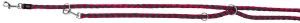 LAISSE CAVO REGLABLE TRIXIE FUSHIA / GRIS GRAPHITE S-M