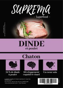 SUPREMA SUPERFOOD CHATON DINDE ET POULET 0.3 KG