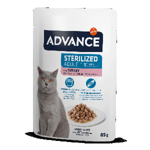 ADVANCE POCHON CHAT ADULTE STERILISE DINDE 85 GR X 1