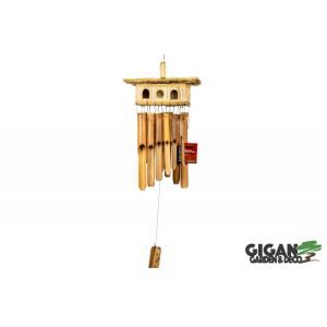 CARILLON EN BAMBOU MAISON D'OISEAU TRANGGULA 30CM