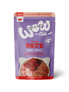 WOW CHAT BOEUF & DINDE 125 GR