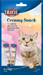 CREAMY SNACK TRIXIE AVEC POISSON BLANC 5 X 14 GR