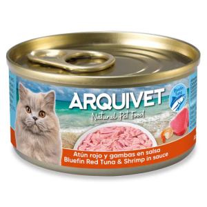 ARQUIVET BOITE CHAT THON ROUGE / CRABE EN SAUCE 80 GR