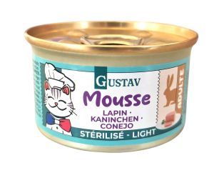 GUSTAV CHAT STERILISE MOUSSE LAPIN 85 GR