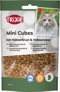 MINI CUBES CHAT A LA POITRINE DE POULET & FOIE DE POULET 50 GR