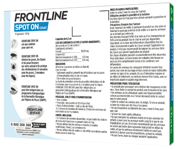 FRONTLINE CHAT 6 PIPETTES