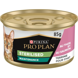 PRO PLAN BOITE STERILISED TERRINE THON ET SAUMON 85 GR