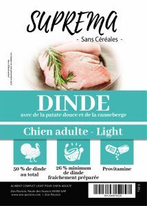SUPREMA SANS CÉRÉALES ADULTE LIGHT DINDE 6 KG