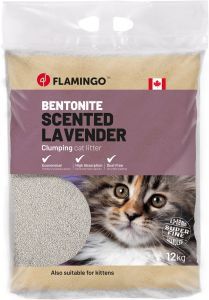 LITIERE BENTONITE FLAMINGO LAVANDE 12 KG