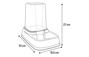 DISTRIBUTEUR D'EAU ET NOURRITURE VEDI TAUPE 3,4 L