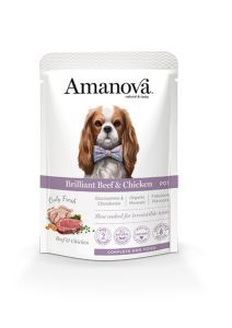 AMANOVA SACHET CHIEN VEAU ET POULET SANS CEREALES 100 G