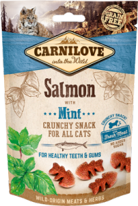 CARNILOVE CHAT CRUNCHY SNACK SAUMON & MENTHE 50 gr