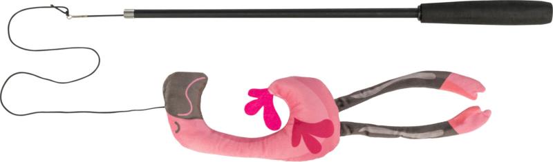 CANNE A PECHE TELESCOPIQUE FLAMANT ROSE