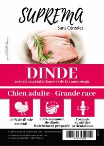 SUPREMA SANS CÉRÉALES CHIEN ADULTE GRANDE RACE 12 KG