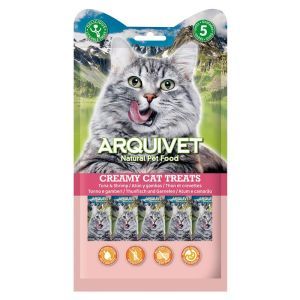 CREAMY CAT TREATS THON & CREVETTE 5 X 14 GR