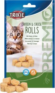 PREMIO CHAT CHICKEN & CHEESE ROLLS 50 GR