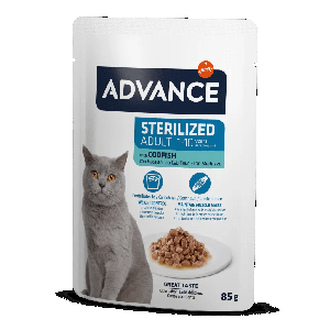 ADVANCE POCHON CHAT ADULTE STERILISE CABILLAUD 85 GR X 1