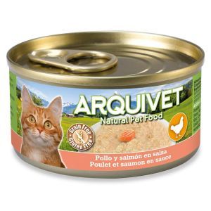 ARQUIVET BOITE CHAT POULET SAUMON EN SAUCE 80 GR