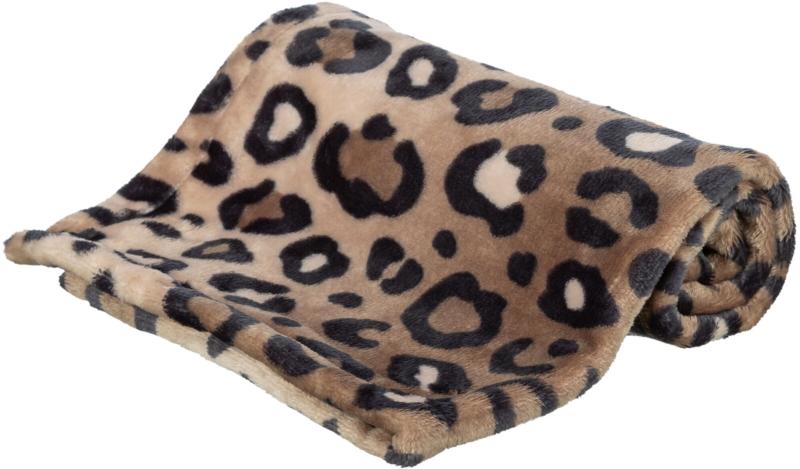 COUVERTURE LEO, PELUCHE SOFT 150 CM BRUN